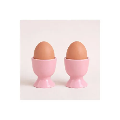 Beige & Stone Seramik Pembe Yumurta Kadehi – 2’li Set