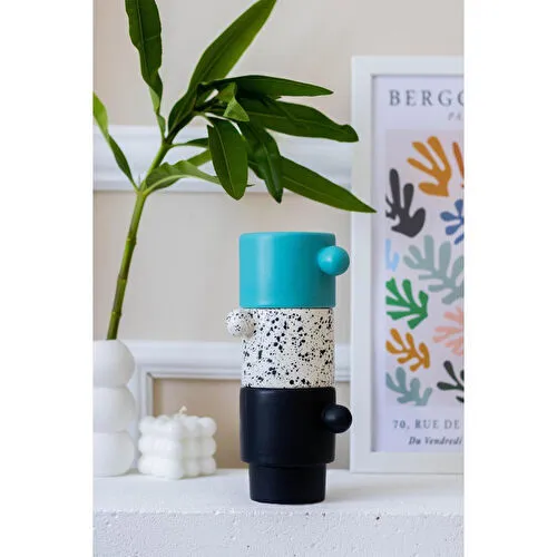 Beige & Stone Colorfull Coffe Collection Top Kulplu El Yapımı Seramik Kupa