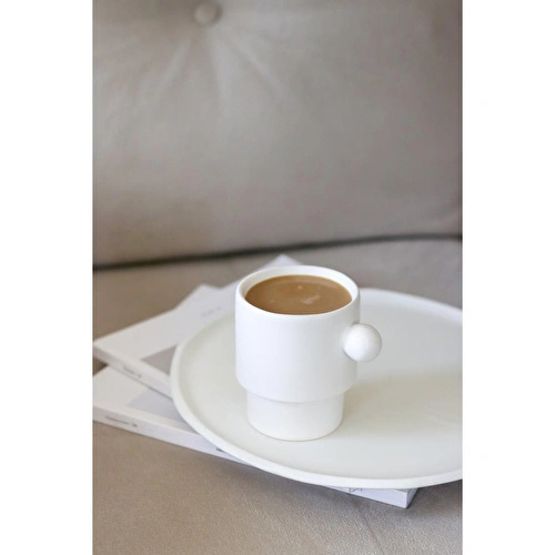 Beige & Stone Colorfull Coffe Collection Top Kulplu El Yapımı Seramik Kupa