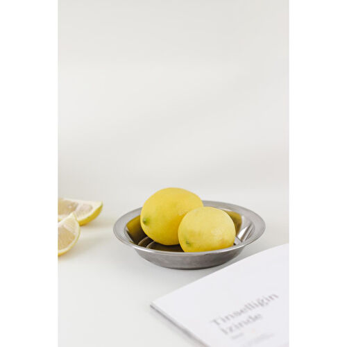 Beige & Stone Paslanmaz Çelik 15,5 Cm Çerez Kahvaltılık Tabağı