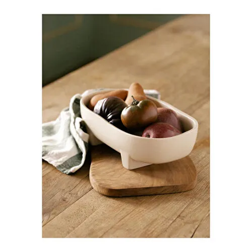 Beige & Stone Doğal Dokunuş Seramik Vanilya Sunum Tabağı