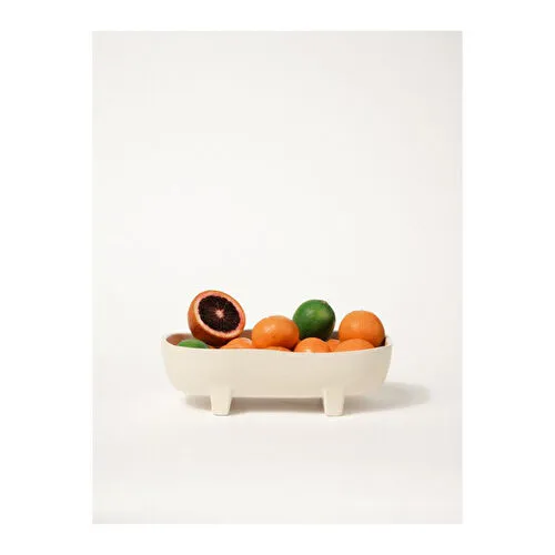 Beige & Stone Doğal Dokunuş Seramik Vanilya Sunum Tabağı