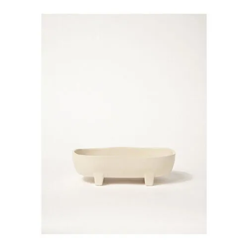 Beige & Stone Doğal Dokunuş Seramik Vanilya Sunum Tabağı