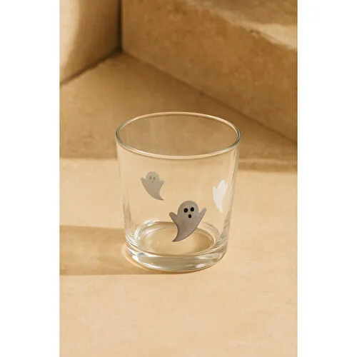 Beige & Stone Halloween Cadılar Bayramı Hayalet Temalı 380 Ml Cam Bardak