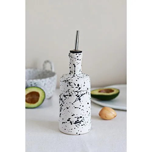 Beige & Stone Benekli Seramik Zeytinyağı Ve Sıvıyağ Şişesi