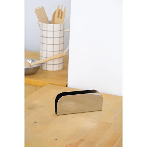 Beige & Stone Metal Oval Peçetelik