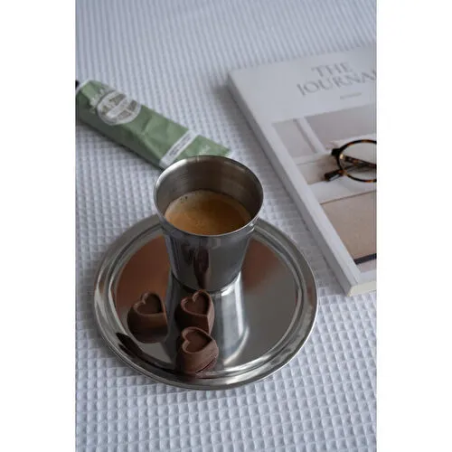 Beige & Stone Dayanıklı Paslanmaz Çelik Kupa Bardak | 200 Ml