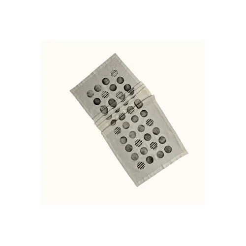 Beige & Stone Naturel Ball El Baskı Runner