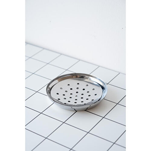 Beige & Stone Çelik 11,5 Cm Damla Katı Sabunluk