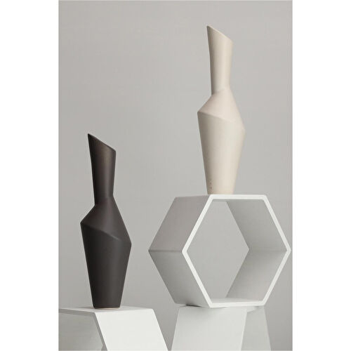 Beige & Stone Liena Vazo Dekoratif Obje