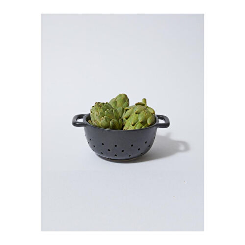 Beige & Stone Şık Siyah Seramik Süzgeç, Dayanıklı Ve Estetik Tasarım