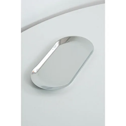 Beige & Stone Dekoratif Gümüş Küçük Oval Takı Organizeri Ve Sunum Tepsisi