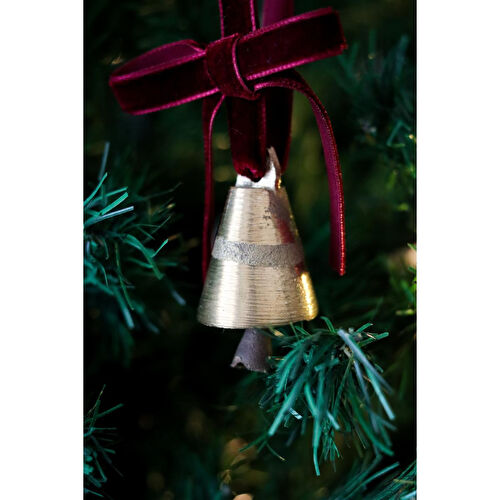 Beige & Stone X Den.ınteriors Yılbaşı Ağacı Süsü Kurdeleli Küçük Çan
