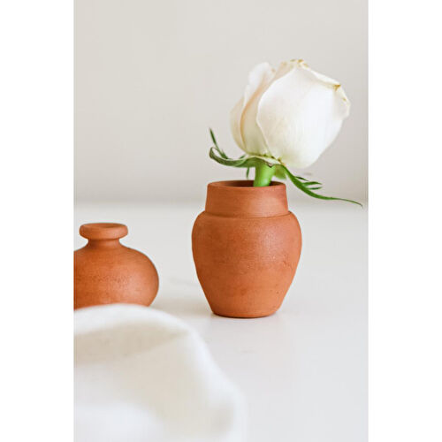Beige & Stone Mini Çömlek Vazo 2'li Set