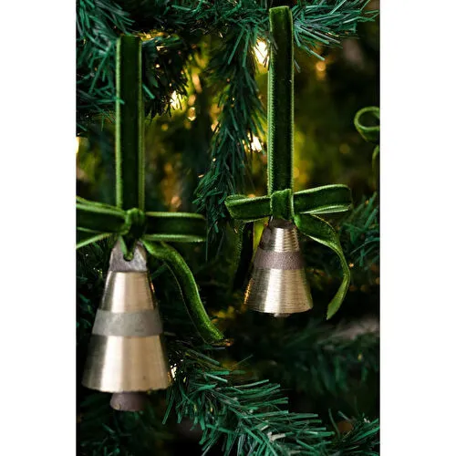 Beige & Stone X Den.ınteriors Yılbaşı Ağacı Süsü Kurdeleli Orta Boy Çan