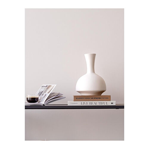 Beige & Stone Odessa Pure Vazo Dekoratif Obje