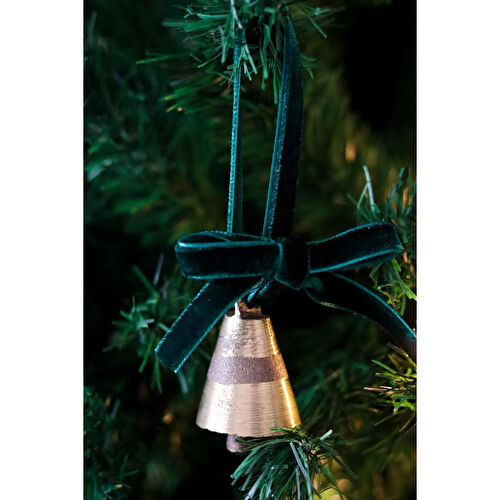 Beige & Stone X Den.ınteriors Yılbaşı Ağacı Süsü Kurdeleli Küçük Çan