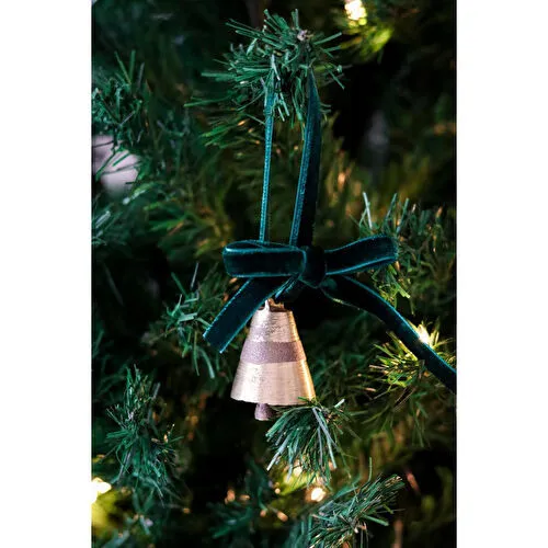 Beige & Stone X Den.ınteriors Yılbaşı Ağacı Süsü Kurdeleli Küçük Çan