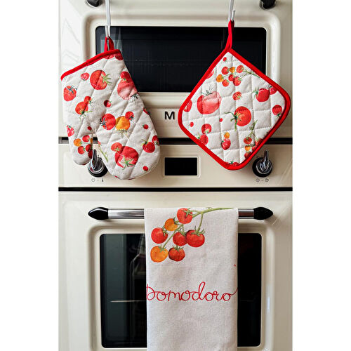 Rakle Pomodoro Fırın Eldiveni Ve Tutacak Seti