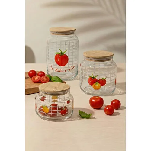 Rakle Pomodoro 3'lü Kavanoz Seti 970 Cc/ 630 Cc/ 430 Cc