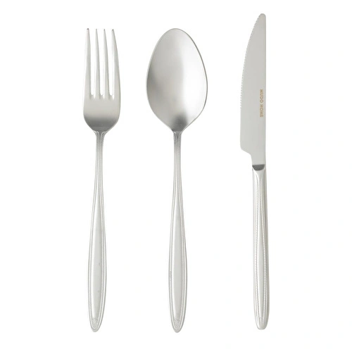 Mudo Home Essen 18 Parça Yemek Çatal Kaşik Biçak Seti̇ Mat Gümüş