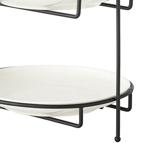 Mudo Home Gurme İki̇ Katli Sunum 22cm - Si̇yah