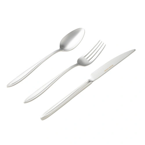 Mudo Home Essen 18 Parça Tatli Çatal Kaşik Biçak Seti̇ Mat Gümüş