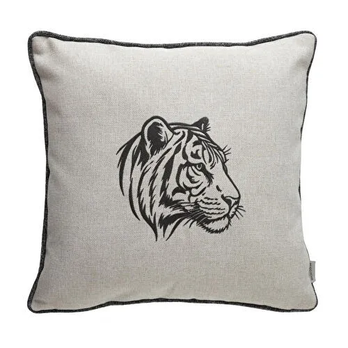 Mudo Home Wild Kaplan Kirlent Gri̇ 43x43