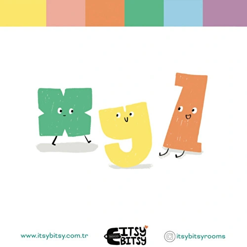 Itsy Bitsy Kids Alphabed Çok Renkli Yıkanabilir Çocuk Halısı 120x160cm