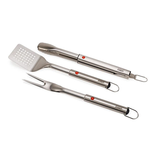 Joseph Joseph Grillout 3 Lü Paslanmaz Çelik Barbekü Spatulası, Maşa Ve Çatal Seti