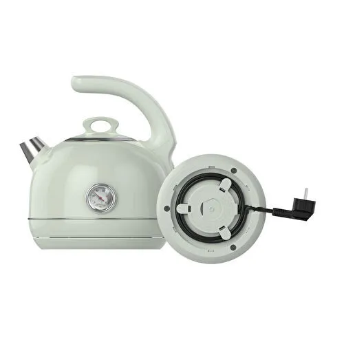 Premier Prk 1215c Retro Tasarımlı Analog Göstergeli Paslanmaz Çelik Hazneli Su Isıtıcısı Cool Touch Kettle Yeşil Renk