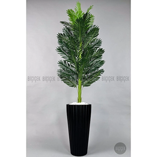 Biçiçek Yapay Areka Ağacı 220 Cm Siyah