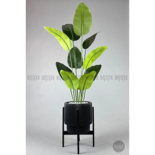 Biçiçek Yapay Muz Ağacı 145-185 Cm Siyahhh