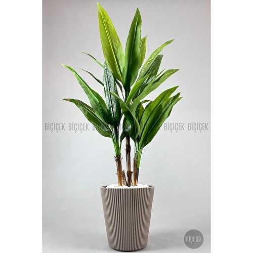 Biçiçek Luna Saksı 37 Cm Ve İç Kova Dahil Kahverengi