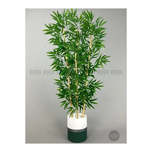 Biçiçek Yapay Bambu Ağacı 140cm Lux Saksı
