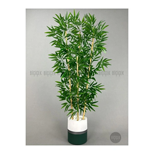 Biçiçek Yapay Bambu Ağacı 140cm Lux Saksı