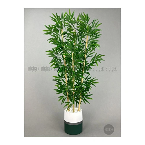 Biçiçek Yapay Bambu Ağacı 140cm Lux Saksı