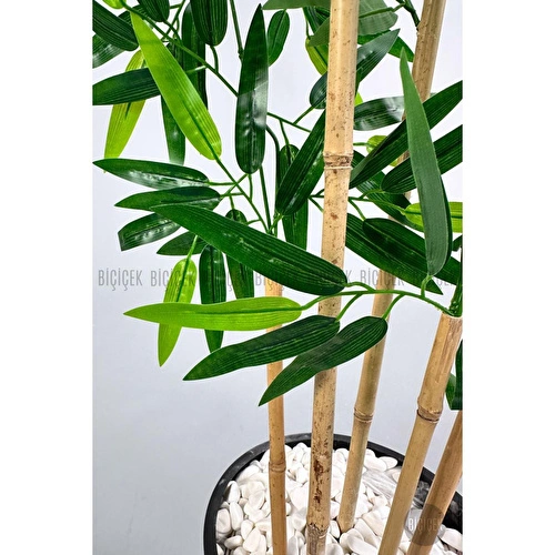Biçiçek Yapay Bambu Ağacı 6 Dallı 150 Cm Yoğun Yapraklı Metalsaksı Biçiçek Yapay Bambu Ağacı 6 Dallı 150 Cm Yoğun Yapraklı Metalsaksı