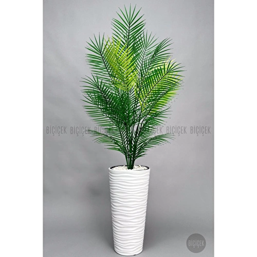 Biçiçek 180 Cm Areka Ağaci 24 Yaprakli Li̇lyum Saksida Beyaz Biçiçek 180 Cm Areka Ağaci 24 Yaprakli Li̇lyum Saksida Beyaz