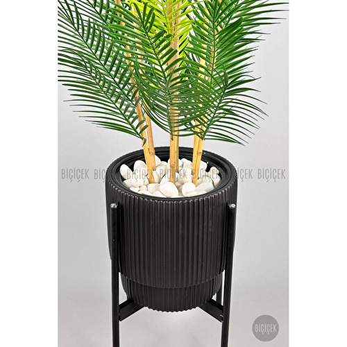 Biçiçek Yapay Areka Palmi̇yesi̇ 6 Gövde Gala Saksida Yoğun Yaprakli 4