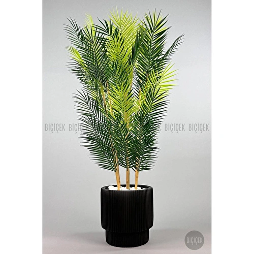 Biçiçek Yapay Areka Palmi̇yesi̇ 6 Gövde Gala Saksida Yoğun Yaprakli 3