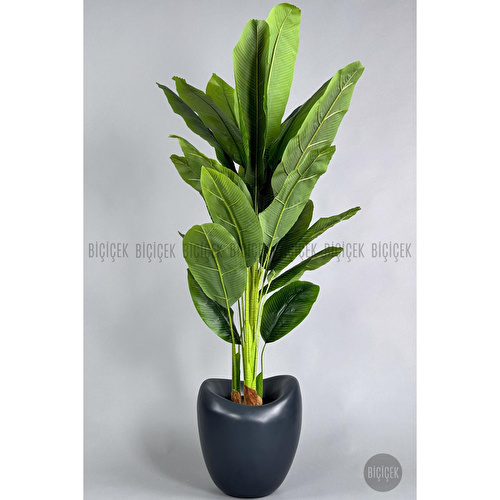 Biçiçek Yapay Muz Ağacı 185-220 Cm Gri