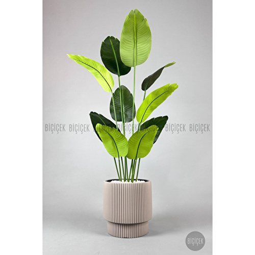 Biçiçek Yapay Muz Ağacı 145-185 Cm Kahverengi