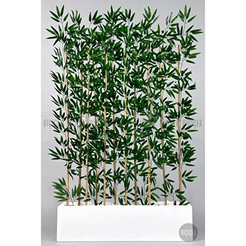 Biçiçek Bambu Separator 170 Cm 10 Dallı Yoğun Yapraklı Beyaz