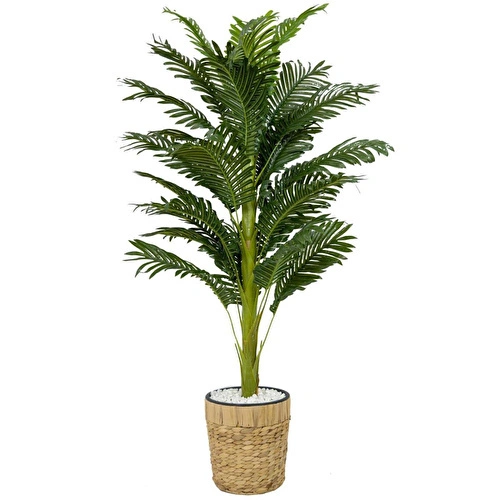Biçiçek Areka Palmiyesi 140cm Hasır Saksıda Fejka