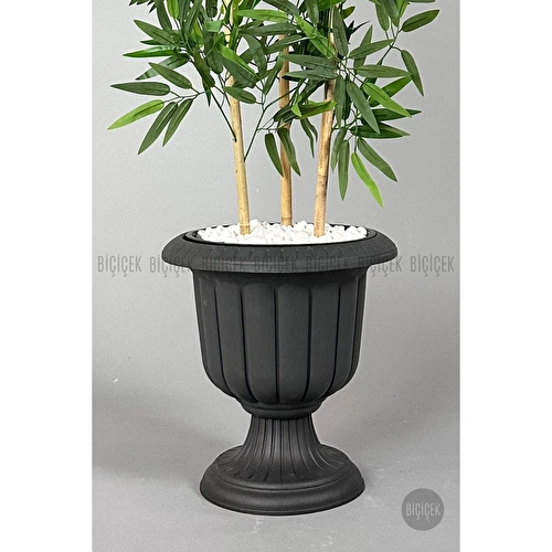 Biçiçek Yapay Bambu Ağacı 170cm Yoğun Yapraklı Antrasit Renk Nergis Saksıda Biçiçek Yapay Bambu Ağacı 170cm Yoğun Yapraklı Antrasit Renk Nergis Saksıda