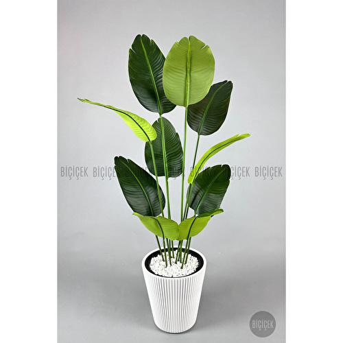 Biçiçek Yapay Muz Ağacı 145-185 Cm Beyaz3