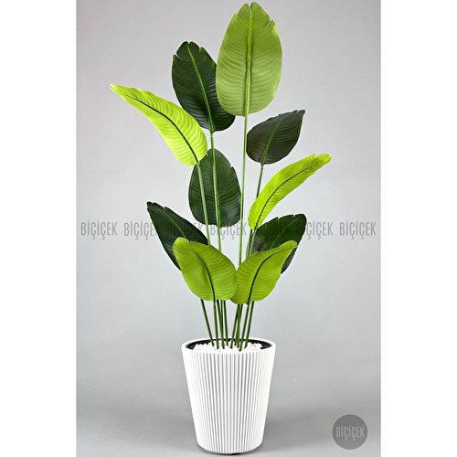Biçiçek Yapay Muz Ağacı 145-185 Cm Beyaz3