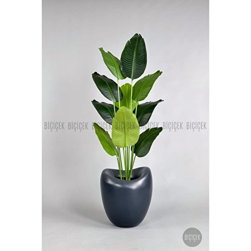 Biçiçek Yapay Muz Ağacı 145-185 Cm Gri