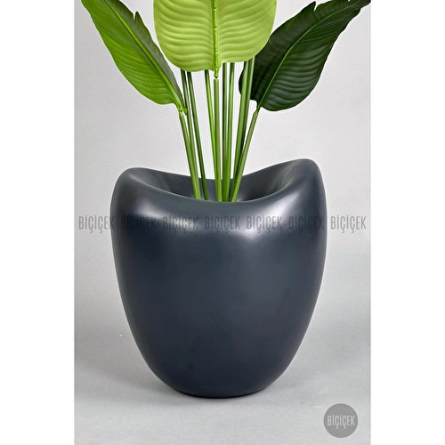 Biçiçek Yapay Muz Ağacı 145-185 Cm Gri